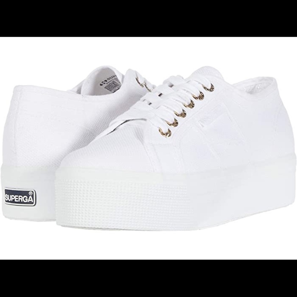 Superga White Platform Sneakers